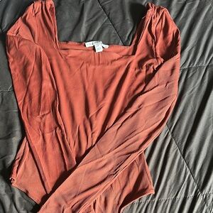 Rust Long Sleeve Bodysuit